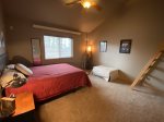 Upper level bedroom 3 with lofted bed